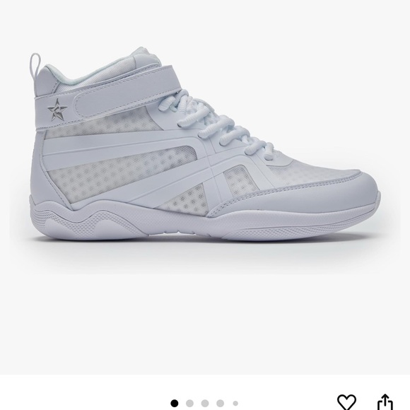 Rebel White cheer Sneakers with Velcro Straps - Picture 2 of 3